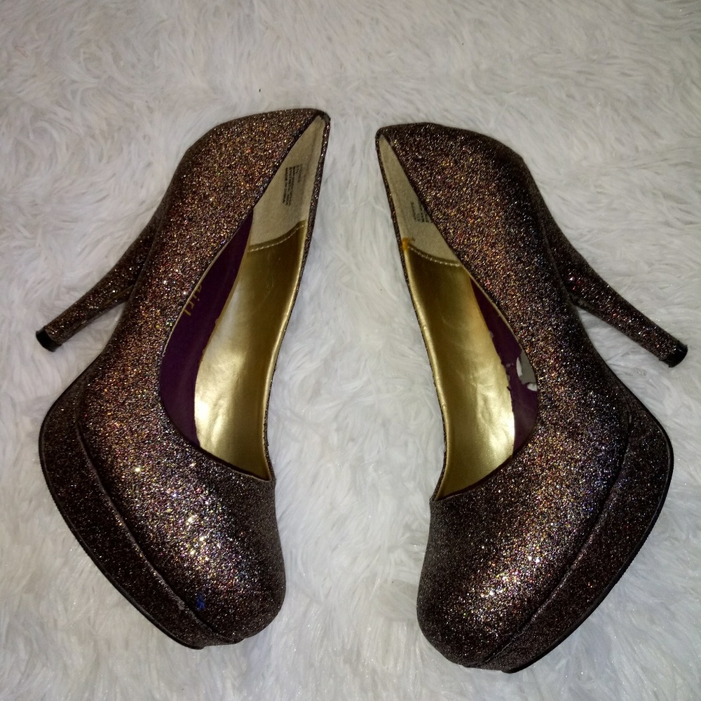 Madden Girl Plum Sparkle Heels